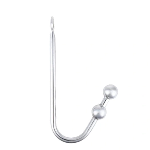 Steel Stainless Two Pleasurable 4417 Balls Anal Hook 1209